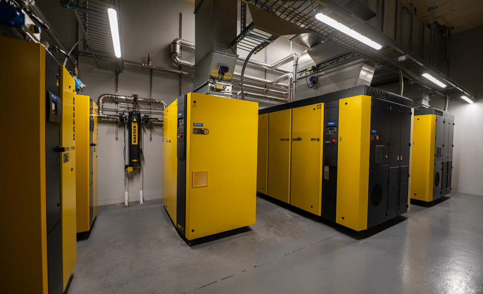 installation PolyAir de compresseurs à vis KAESER