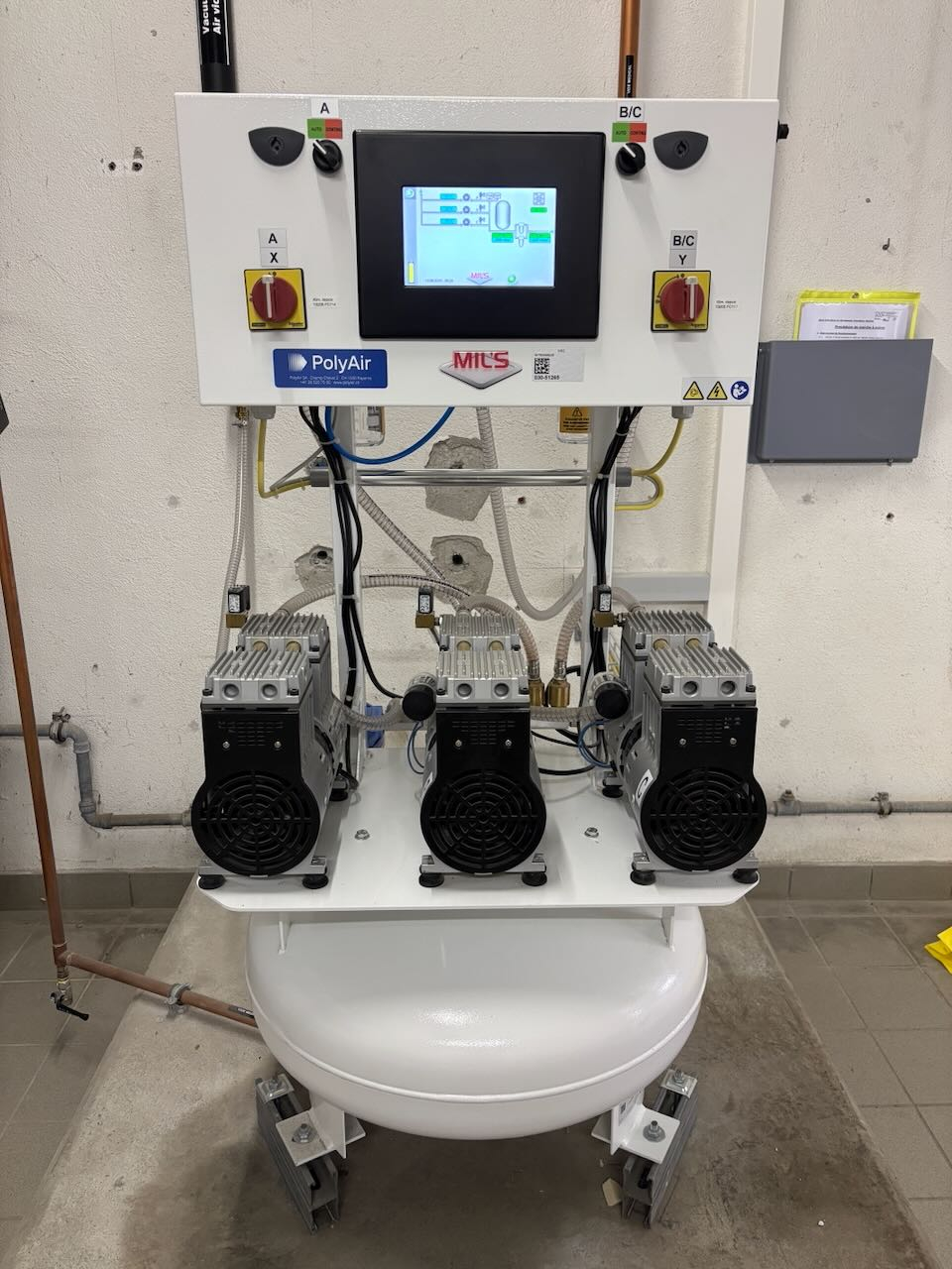 Mil's minivac 3 centrale de vide pour hôpitaux
